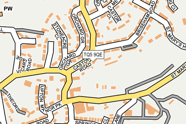 TQ5 9QE map - OS OpenMap – Local (Ordnance Survey)