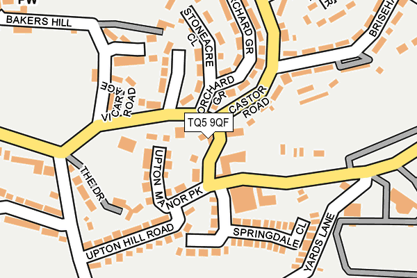 TQ5 9QF map - OS OpenMap – Local (Ordnance Survey)