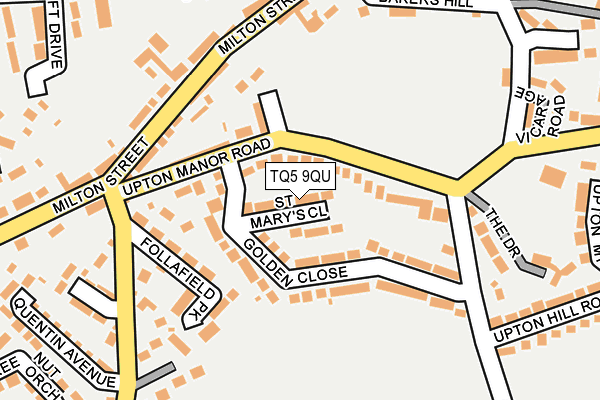 TQ5 9QU map - OS OpenMap – Local (Ordnance Survey)