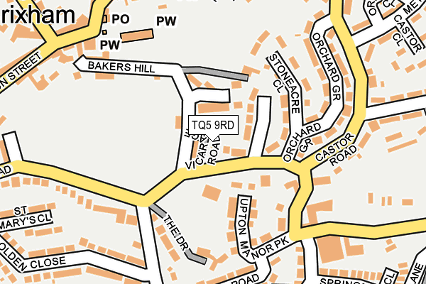TQ5 9RD map - OS OpenMap – Local (Ordnance Survey)