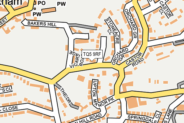 TQ5 9RF map - OS OpenMap – Local (Ordnance Survey)