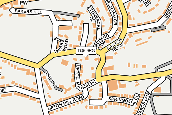 TQ5 9RG map - OS OpenMap – Local (Ordnance Survey)