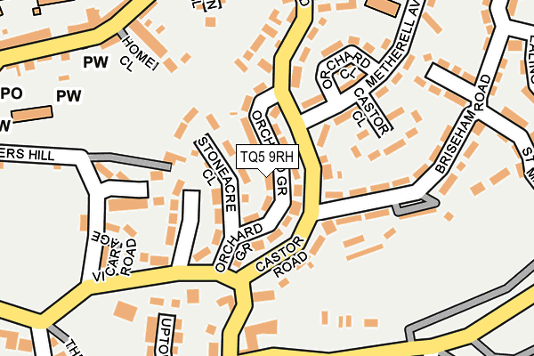 TQ5 9RH map - OS OpenMap – Local (Ordnance Survey)