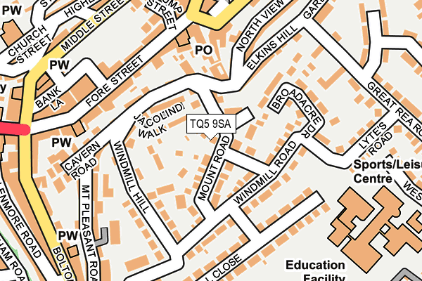 TQ5 9SA map - OS OpenMap – Local (Ordnance Survey)