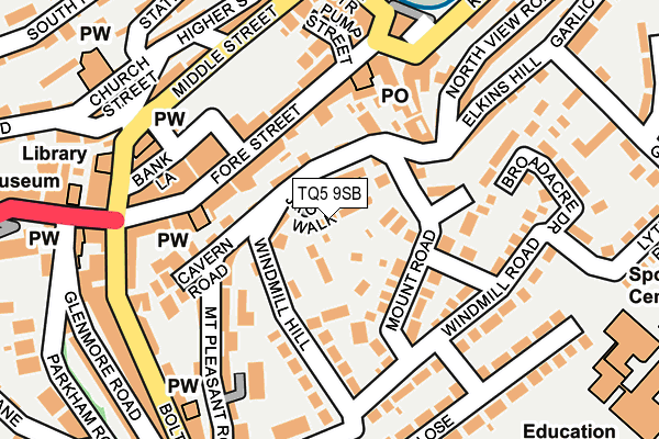 TQ5 9SB map - OS OpenMap – Local (Ordnance Survey)