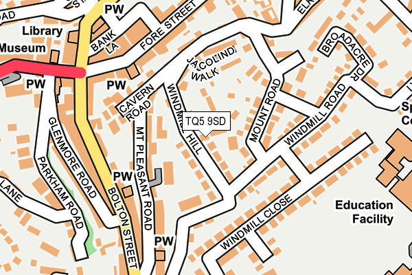 TQ5 9SD map - OS OpenMap – Local (Ordnance Survey)