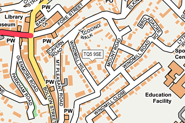 TQ5 9SE map - OS OpenMap – Local (Ordnance Survey)