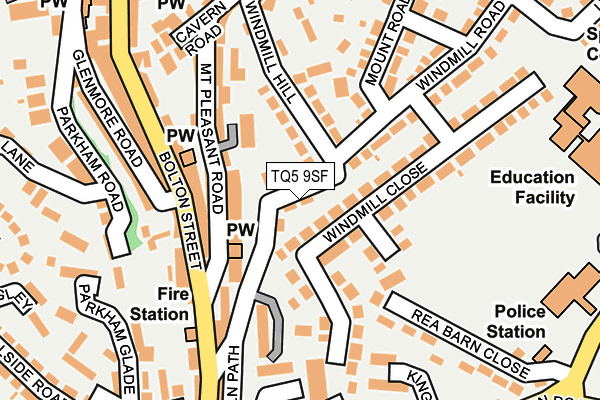 TQ5 9SF map - OS OpenMap – Local (Ordnance Survey)