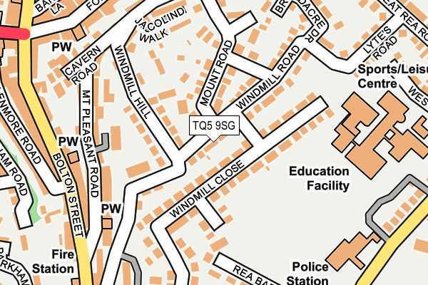 TQ5 9SG map - OS OpenMap – Local (Ordnance Survey)