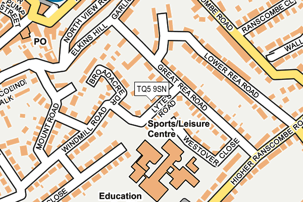 TQ5 9SN map - OS OpenMap – Local (Ordnance Survey)