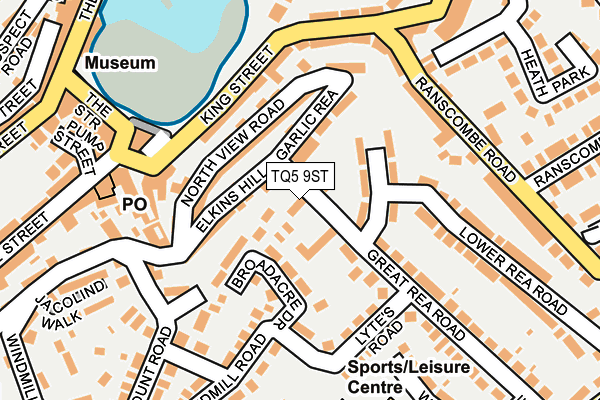 TQ5 9ST map - OS OpenMap – Local (Ordnance Survey)
