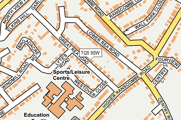 TQ5 9SW map - OS OpenMap – Local (Ordnance Survey)
