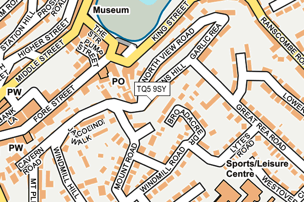 TQ5 9SY map - OS OpenMap – Local (Ordnance Survey)