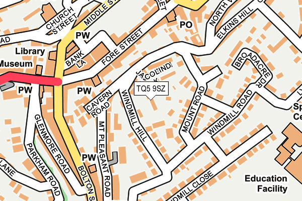 TQ5 9SZ map - OS OpenMap – Local (Ordnance Survey)