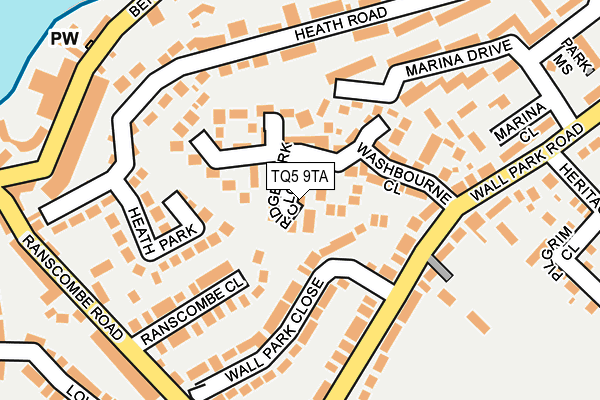 TQ5 9TA map - OS OpenMap – Local (Ordnance Survey)