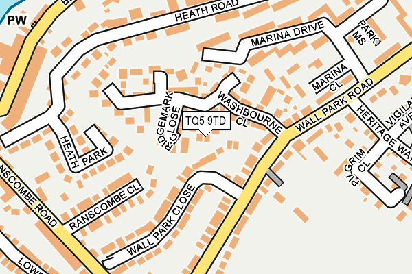 TQ5 9TD map - OS OpenMap – Local (Ordnance Survey)