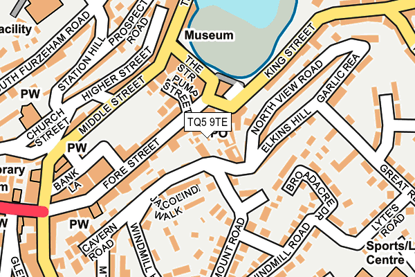 TQ5 9TE map - OS OpenMap – Local (Ordnance Survey)