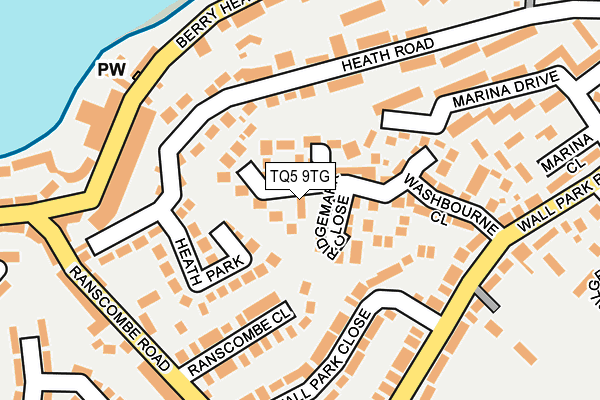 TQ5 9TG map - OS OpenMap – Local (Ordnance Survey)