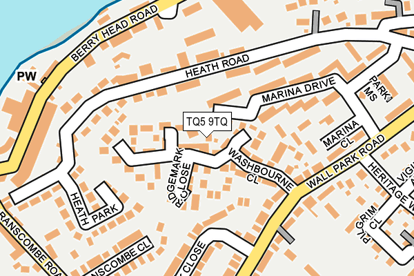 TQ5 9TQ map - OS OpenMap – Local (Ordnance Survey)