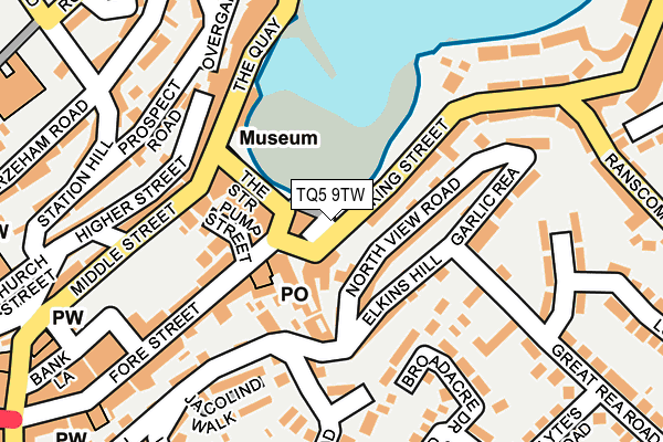 TQ5 9TW map - OS OpenMap – Local (Ordnance Survey)