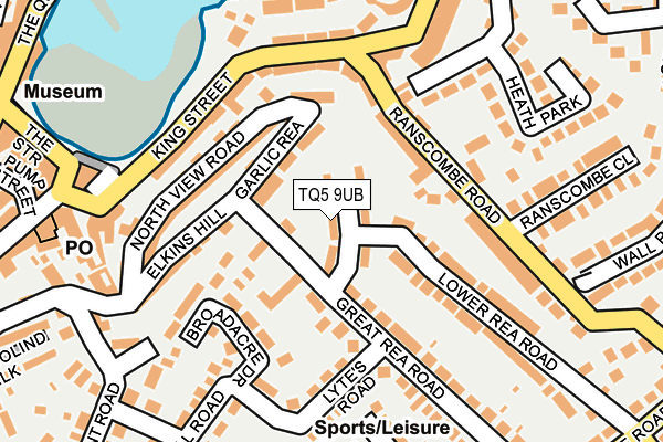 TQ5 9UB map - OS OpenMap – Local (Ordnance Survey)