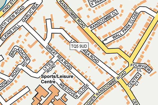 TQ5 9UD map - OS OpenMap – Local (Ordnance Survey)
