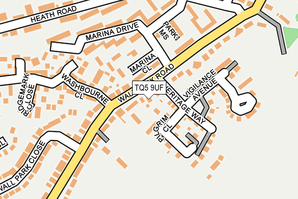 TQ5 9UF map - OS OpenMap – Local (Ordnance Survey)