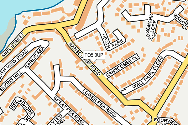 TQ5 9UP map - OS OpenMap – Local (Ordnance Survey)