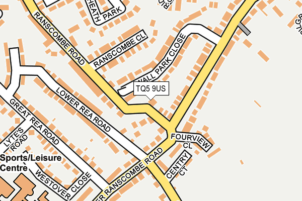 TQ5 9US map - OS OpenMap – Local (Ordnance Survey)