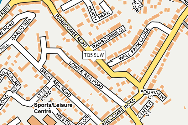 TQ5 9UW map - OS OpenMap – Local (Ordnance Survey)