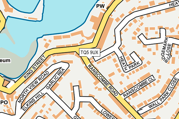 TQ5 9UX map - OS OpenMap – Local (Ordnance Survey)