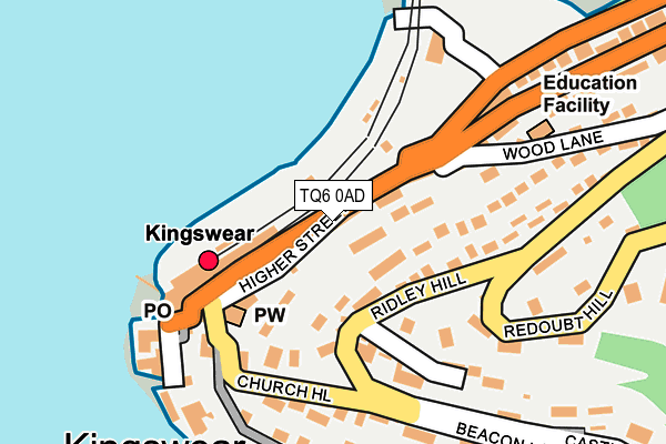 Map of EBB & FLOW CAFE LTD at local scale