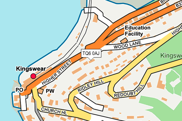 TQ6 0AJ map - OS OpenMap – Local (Ordnance Survey)