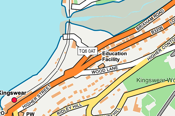 TQ6 0AT map - OS OpenMap – Local (Ordnance Survey)