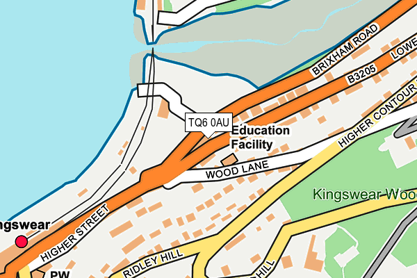 TQ6 0AU map - OS OpenMap – Local (Ordnance Survey)