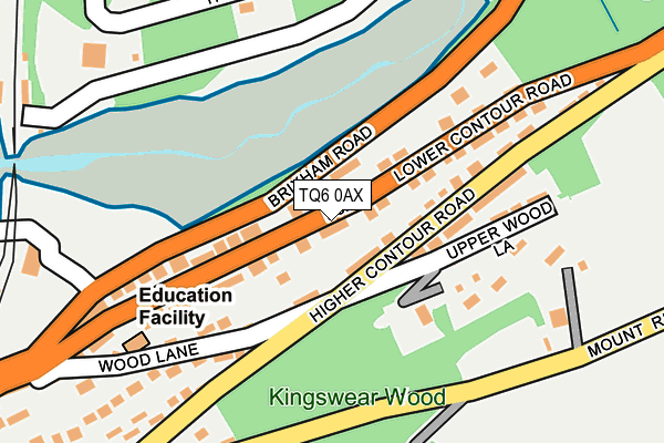 TQ6 0AX map - OS OpenMap – Local (Ordnance Survey)