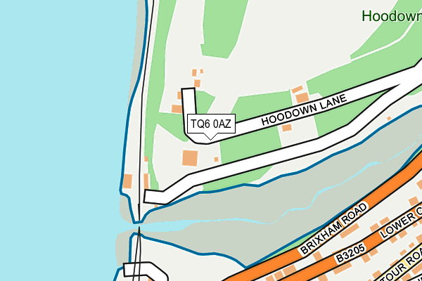 TQ6 0AZ map - OS OpenMap – Local (Ordnance Survey)