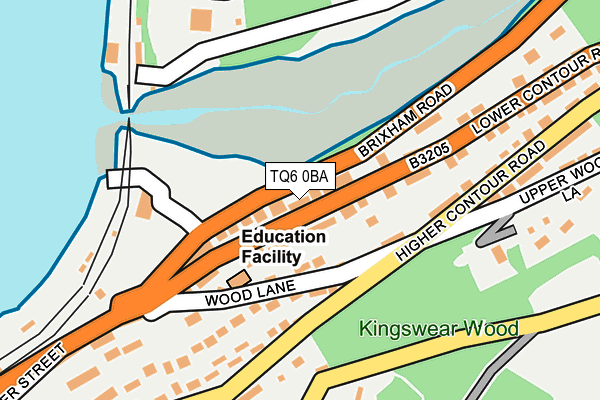 TQ6 0BA map - OS OpenMap – Local (Ordnance Survey)