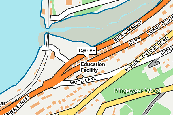 TQ6 0BE map - OS OpenMap – Local (Ordnance Survey)
