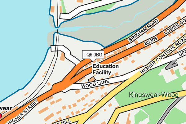 TQ6 0BG map - OS OpenMap – Local (Ordnance Survey)