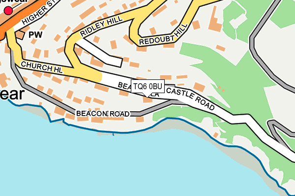 TQ6 0BU map - OS OpenMap – Local (Ordnance Survey)