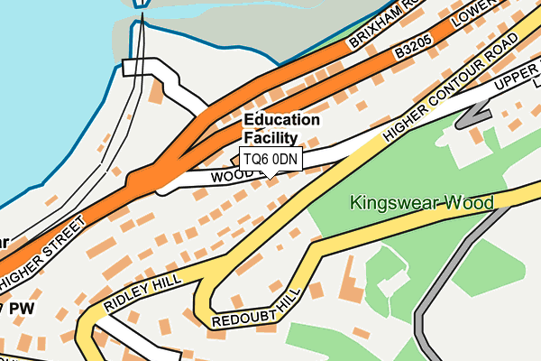 TQ6 0DN map - OS OpenMap – Local (Ordnance Survey)