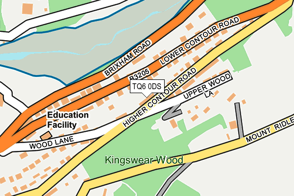 TQ6 0DS map - OS OpenMap – Local (Ordnance Survey)