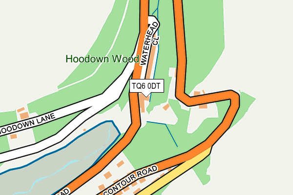 TQ6 0DT map - OS OpenMap – Local (Ordnance Survey)