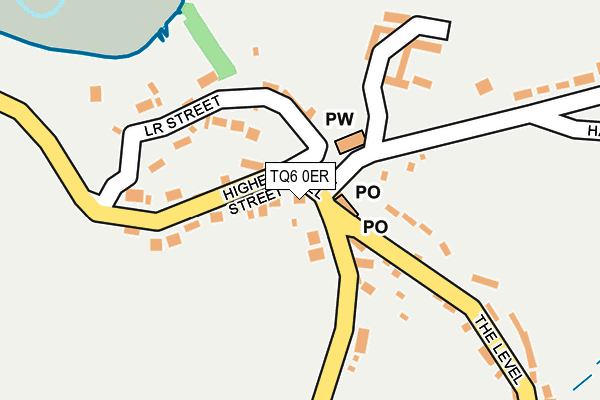 TQ6 0ER map - OS OpenMap – Local (Ordnance Survey)