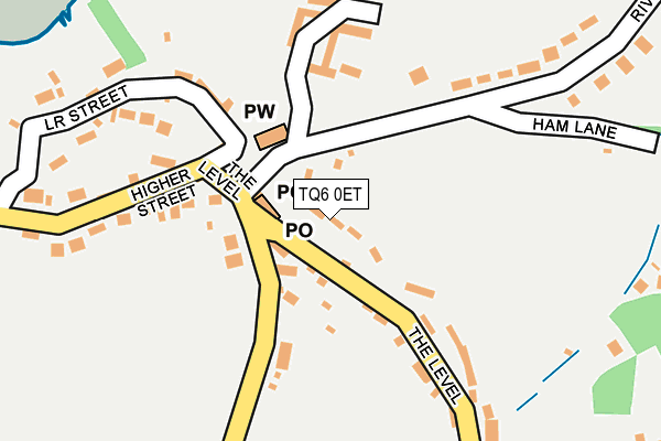 TQ6 0ET map - OS OpenMap – Local (Ordnance Survey)