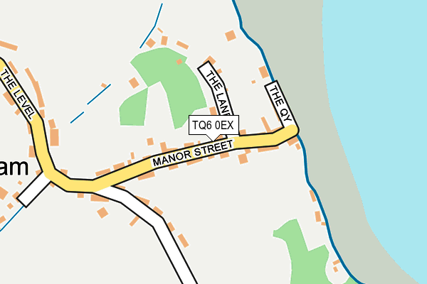 TQ6 0EX map - OS OpenMap – Local (Ordnance Survey)