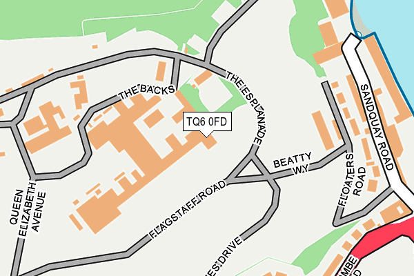 TQ6 0FD map - OS OpenMap – Local (Ordnance Survey)