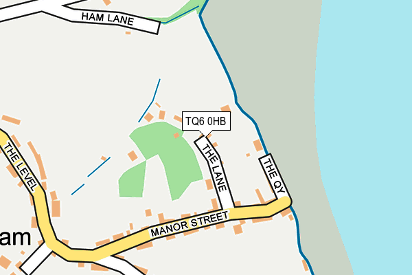 TQ6 0HB map - OS OpenMap – Local (Ordnance Survey)