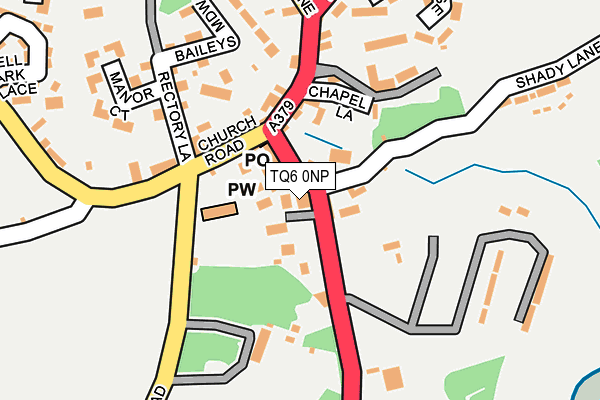 TQ6 0NP map - OS OpenMap – Local (Ordnance Survey)